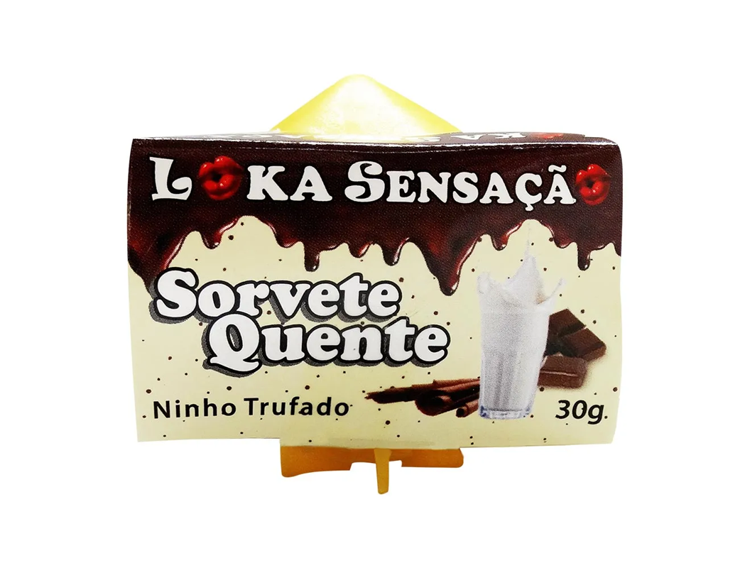 Vela Beijável Sorvete Quente 25g (Sabor Ninho Trufado)